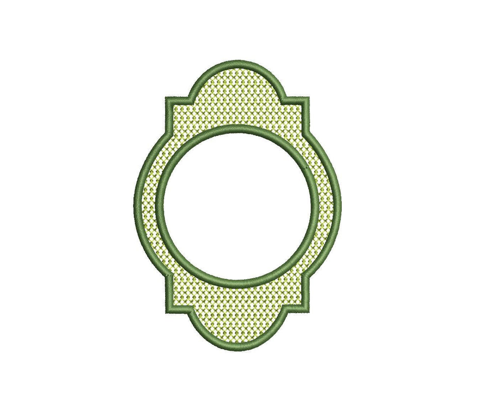 Keyhole Peppy Monogram Frame PES DST JEF ++ Machine Embroidery Design, 5 Sizes, Instant Download