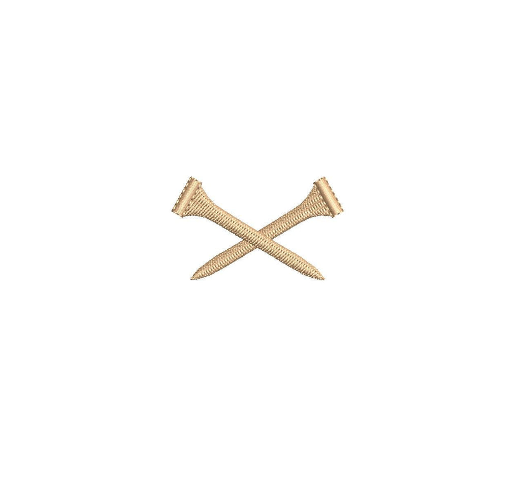 Golf Crossed Tees Monogram Frame PES DST JEF ++ Machine Embroidery Design, 7 Sizes, Instant Download