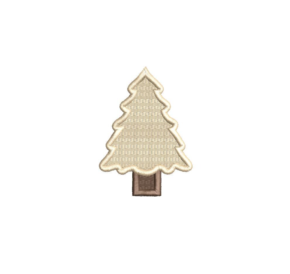 Basic Christmas Tree PES DST JEF ++ Machine Embroidery Design, 7 Sizes, Instant Download
