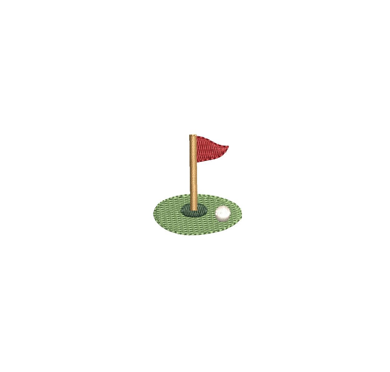 Mini Golf Green (single) PES DST JEF ++ Machine Embroidery Design, 4 Sizes, Instant Download