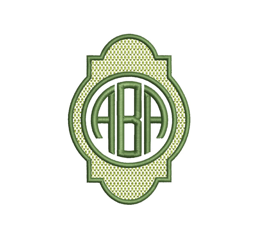 Keyhole Peppy Monogram Frame PES DST JEF ++ Machine Embroidery Design, 5 Sizes, Instant Download