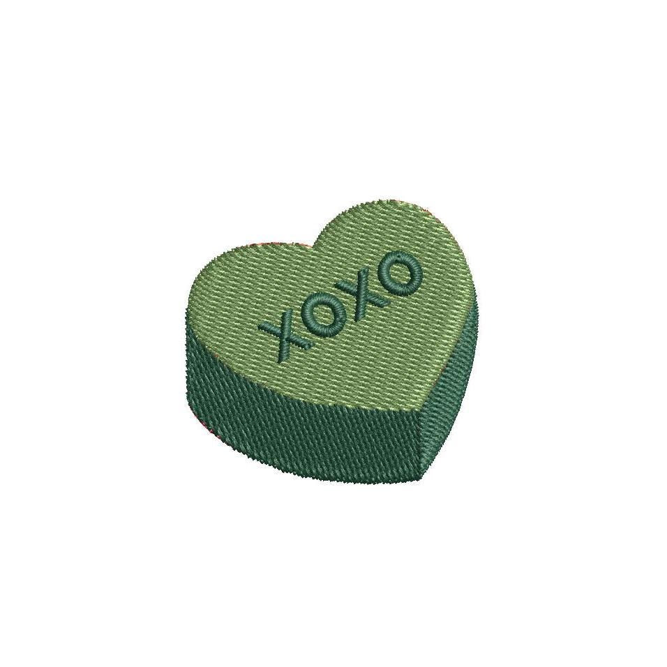 XOXO Heart Mini Machine Embroidery Design, 9 Sizes, Instant Download