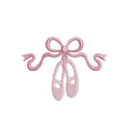 Ballet Slippers with Bow PES DST JEF ++ Machine Embroidery Design, 4 Sizes, Instant Download