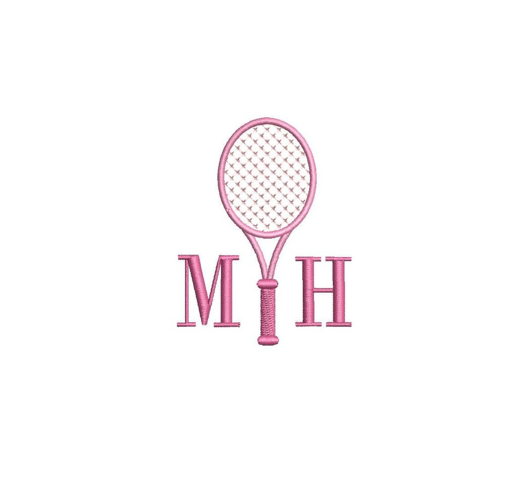 Mini Tennis Monogram Frame PES DST JEF ++ Machine Embroidery Design, 9 Sizes, Instant Download