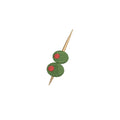 Martini Pick Two Olives Mini PES DST JEF ++ Machine Embroidery Design, 8 Sizes, Instant Download
