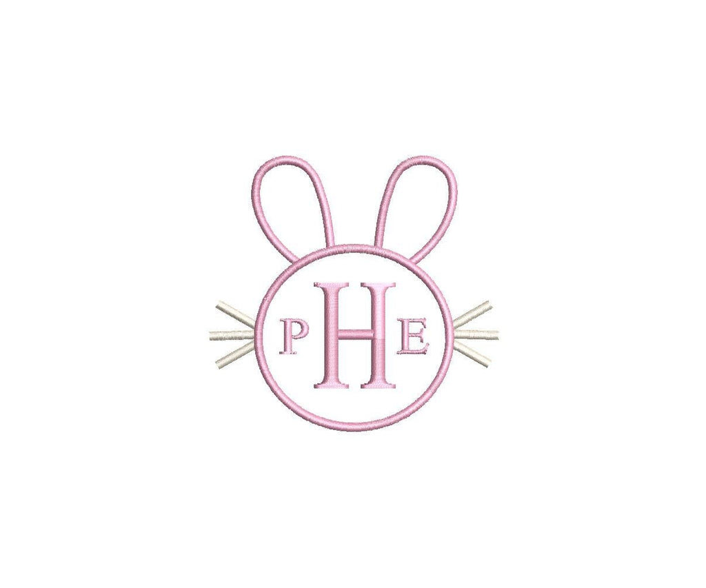 Bunny Monogram Frame 6 Sizes PES DST JEF ++ Machine Embroidery Design Instant Download