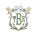 Mallard Duck Crest Monogram Frame PES DST JEF ++ Machine Embroidery Design, 12 Sizes, Instant Download