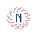 Scalloped Preppy Monogram Frame PES DST JEF ++ Machine Embroidery Design, 7 sizes, Instant Download