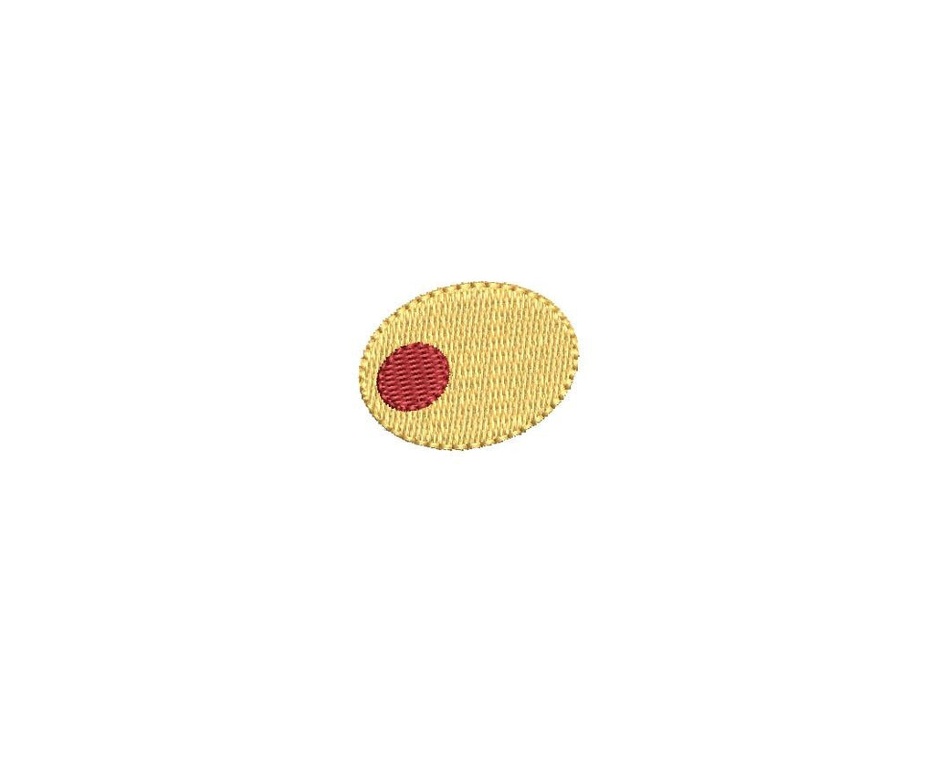 Single Olive Mini PES DST JEF ++ Machine Embroidery Design, 5 Sizes, Instant Download
