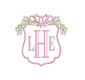 Spring Floral Monogram Frame PES DST JEF ++ Machine Embroidery Design, 4 Sizes, Instant Download
