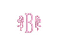 Girly Side Bow PES DST JEF ++ Machine Embroidery Design, 6 Sizes, Instant Download