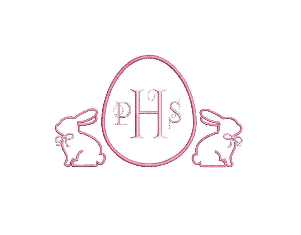 Easter Monogram Frame PES DST JEF ++ Machine Embroidery Design, 5 Sizes, Instant Download