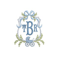 Baby Stroller Monogram Frame PES DST JEF ++ Machine Embroidery Design, 4 Sizes, Birth Announcement, Instant Download