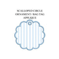 Satin Scalloped Circle In-the-Hoop Appliqué Ornament PES DST JEF ++ Machine Embroidery Design, 4 Sizes, Instant Download