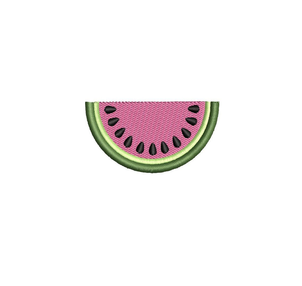 Watermelon Slice PES DST JEF ++ Machine Embroidery Design, 5 Sizes, Instant Download