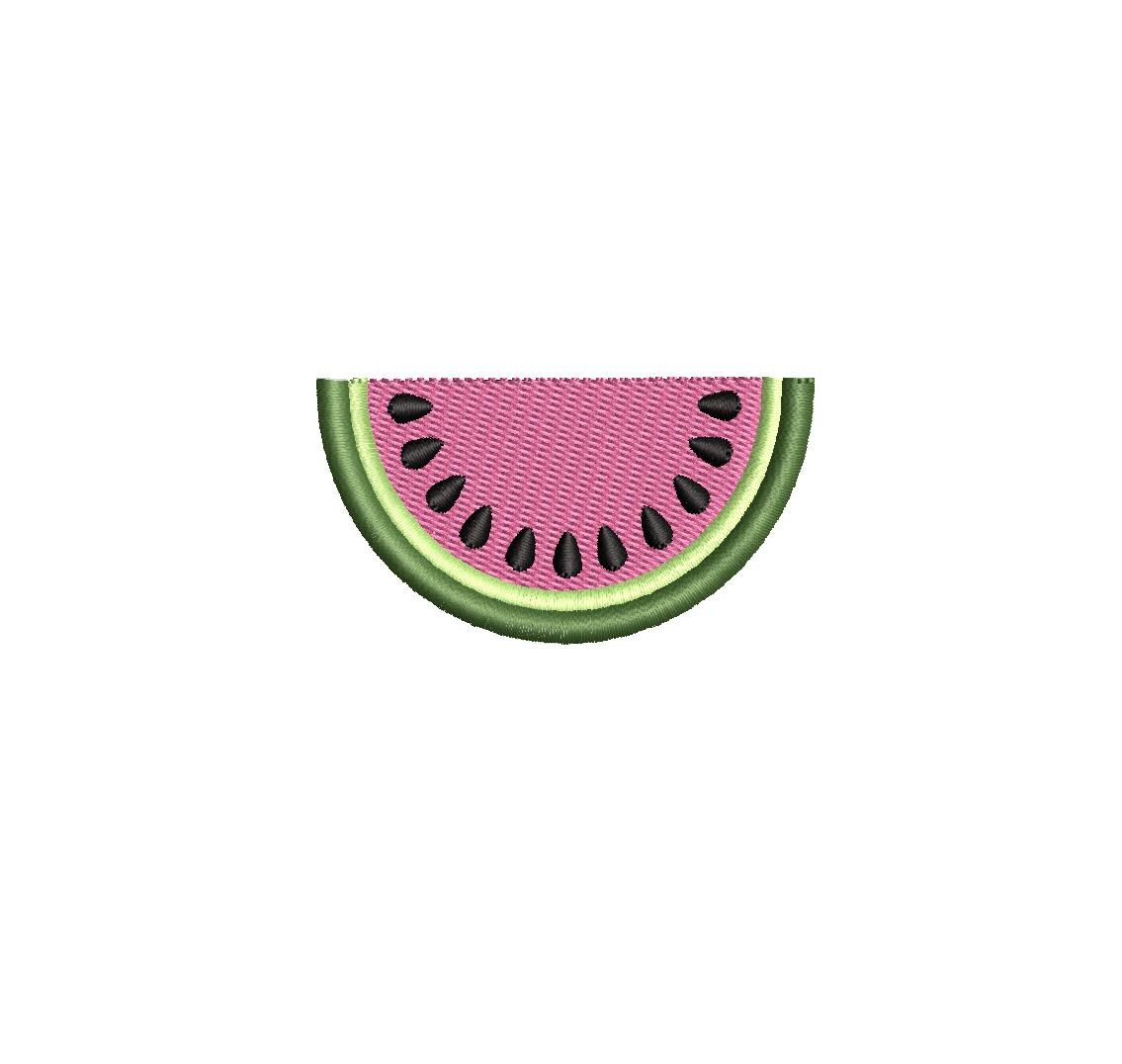 Watermelon Slice PES DST JEF ++ Machine Embroidery Design, 5 Sizes, Instant Download