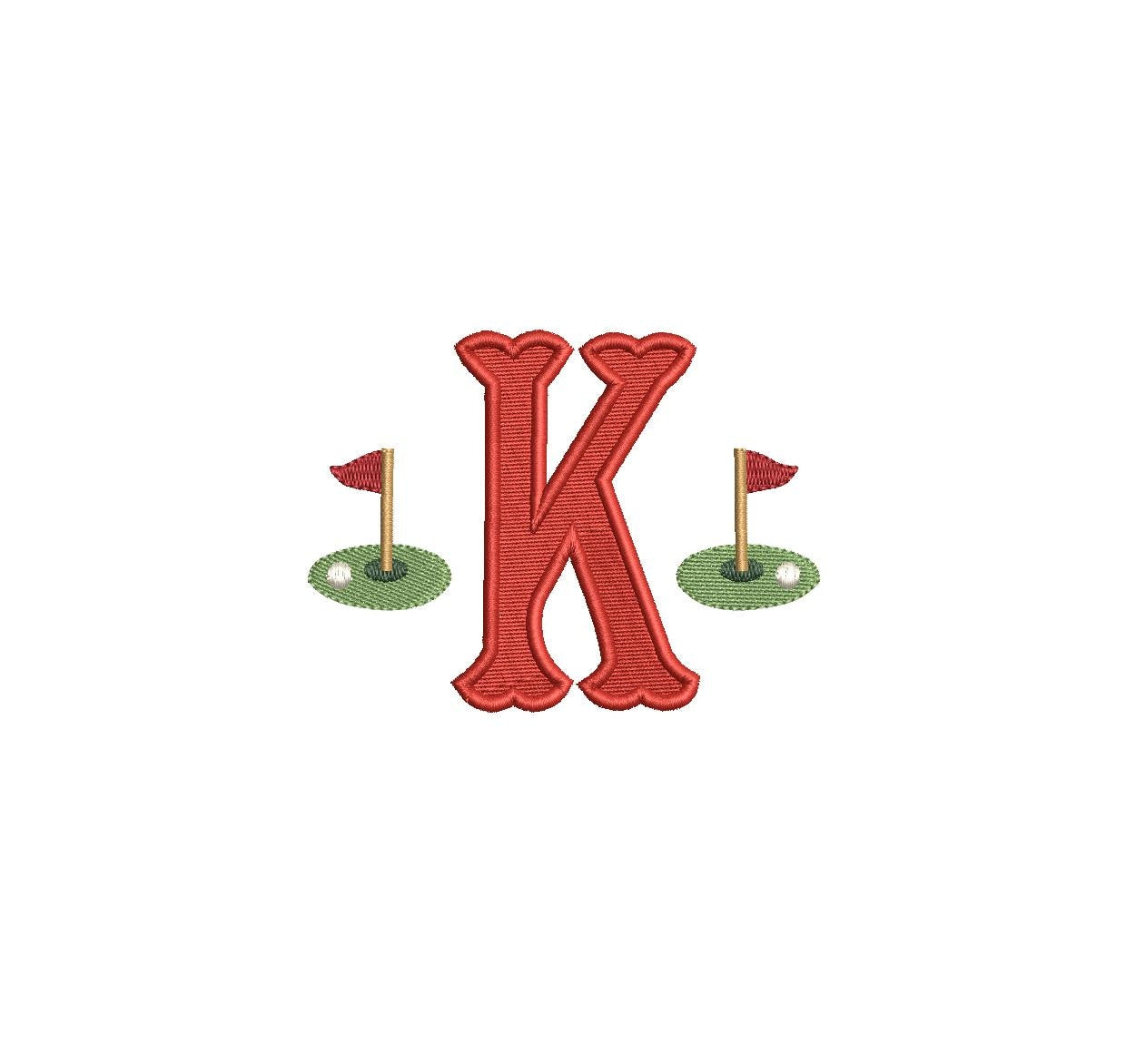 Mini Golf Green (single) PES DST JEF ++ Machine Embroidery Design, 4 Sizes, Instant Download