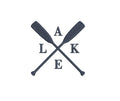Lake Crossed Oars 5 Sizes PES DST JEF ++ Machine Embroidery Design Instant Download