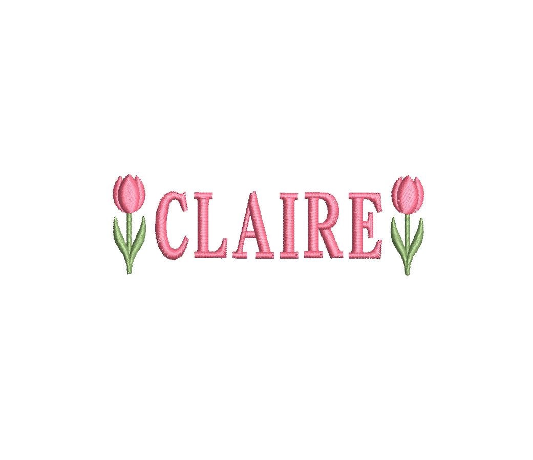 Single Mini Tulip Satin PES DST JEF ++ Machine Embroidery Design, 4 Sizes, Instant Download