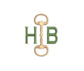 Horse Bit Monogram Frame (Mini Sizes Available) PES DST JEF ++ Machine Embroidery Design, 8 Sizes, Instant Download