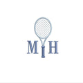 Mini Tennis Monogram Frame PES DST JEF ++ Machine Embroidery Design, 9 Sizes, Instant Download