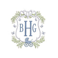 Newborn Butterfly Monogram Birth Announcment Frame PES DST JEF ++ Machine Embroidery Design, 4 Sizes, Birth Announcement, Instant Download