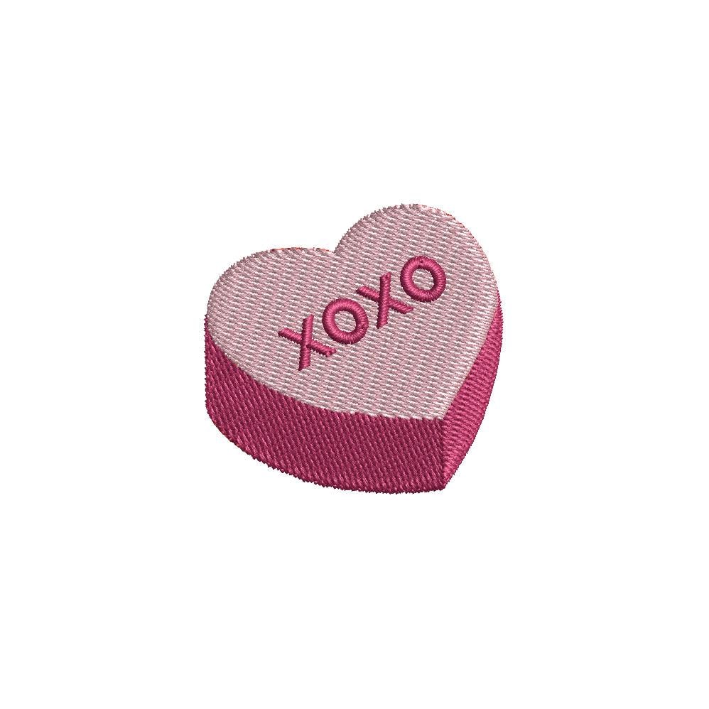 XOXO Heart Mini Machine Embroidery Design, 9 Sizes, Instant Download
