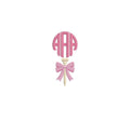 Golf Tee Monogram Frame with Bow PES DST JEF ++ Machine Embroidery Design, 5 Sizes, Instant Download