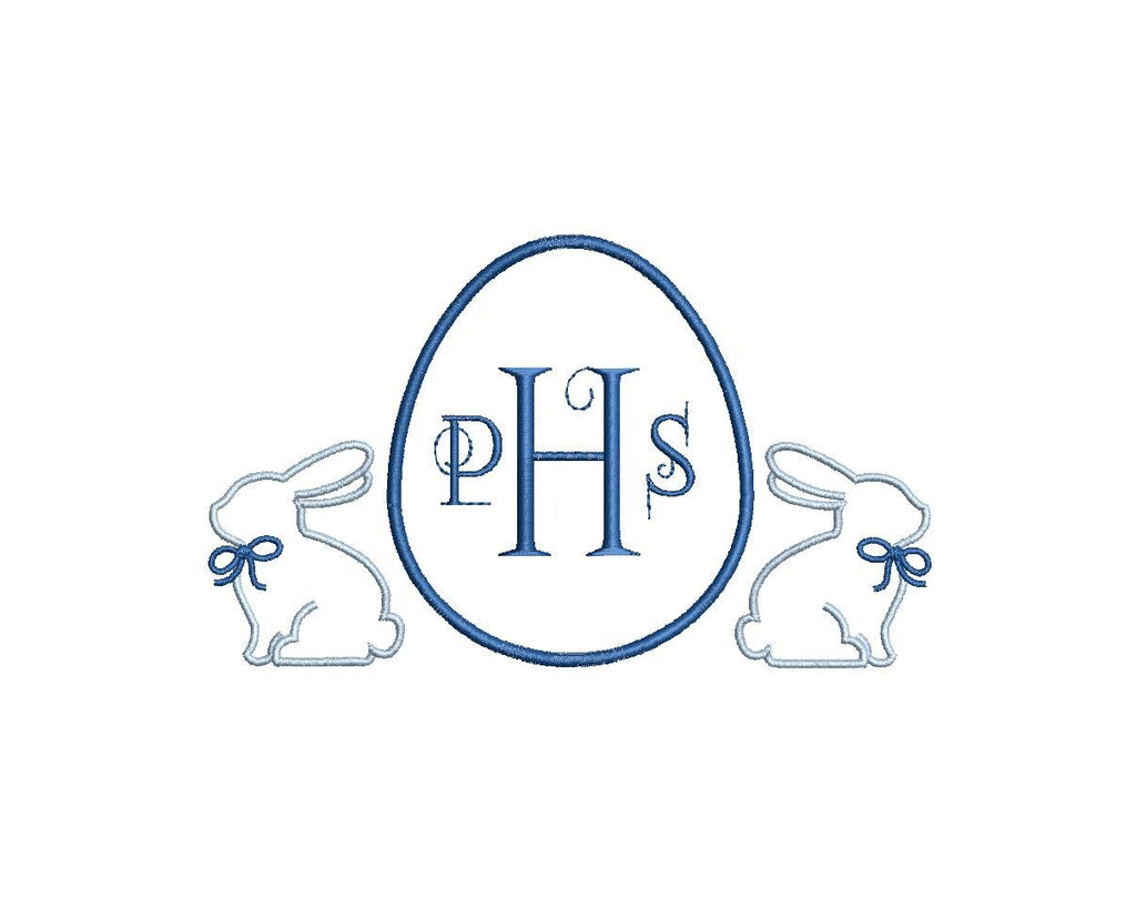 Easter Monogram Frame PES DST JEF ++ Machine Embroidery Design, 5 Sizes, Instant Download