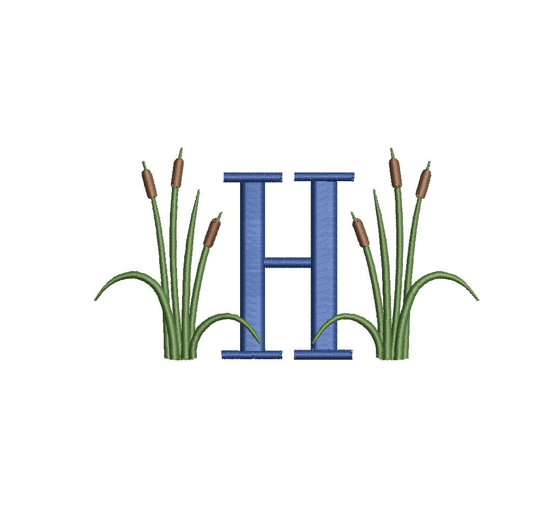 Cat Tails single Monogram Frame PES DST JEF ++ Machine Embroidery Design, 10 Sizes, Instant Download