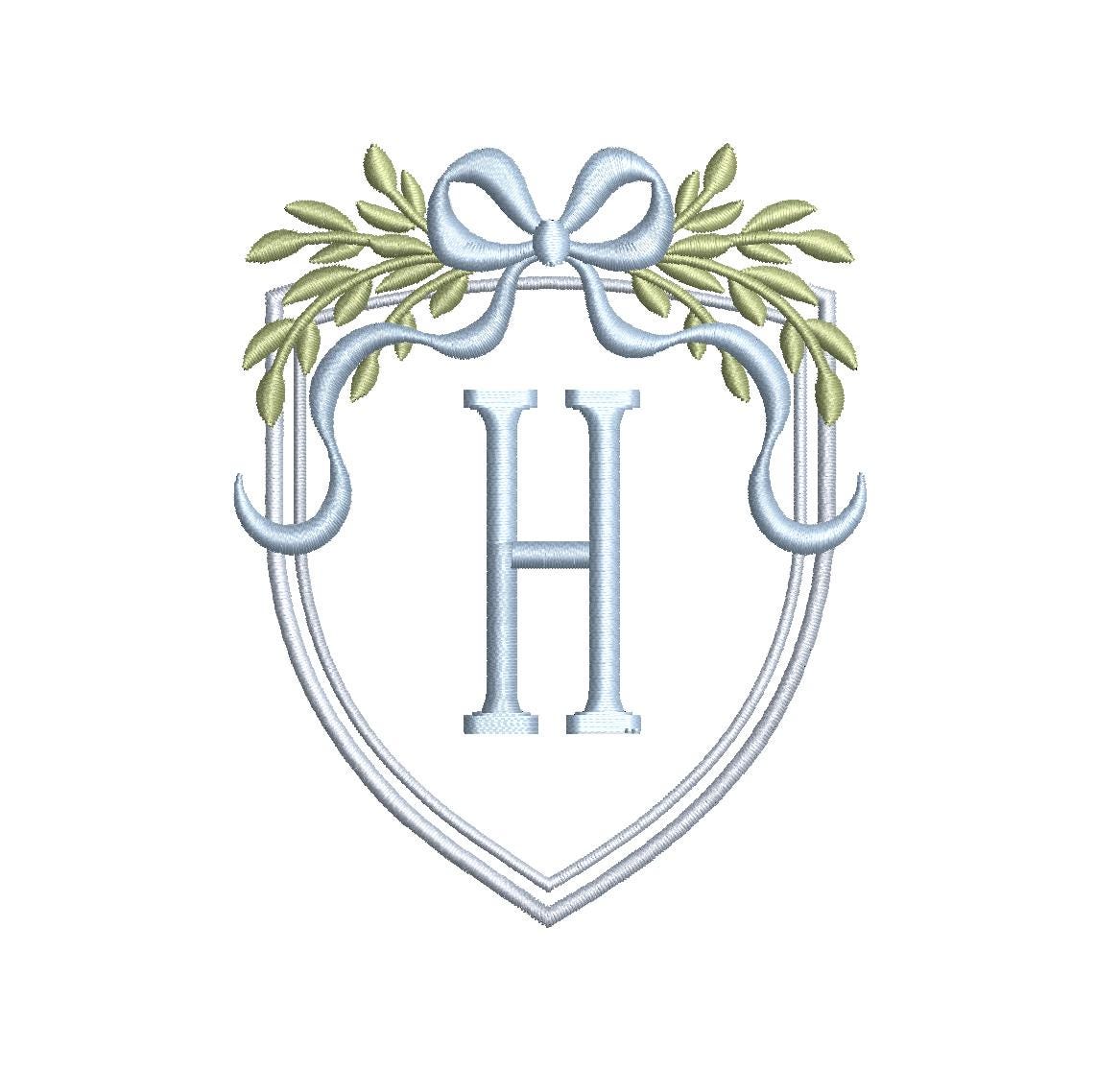 Greenery Monogram Frame PES DST JEF ++ Machine Embroidery Design, 9 Sizes, Instant Download