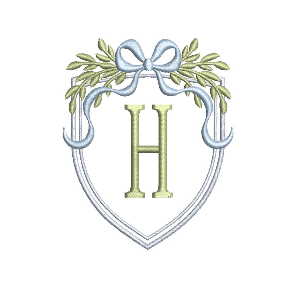 Greenery Monogram Frame PES DST JEF ++ Machine Embroidery Design, 9 Sizes, Instant Download