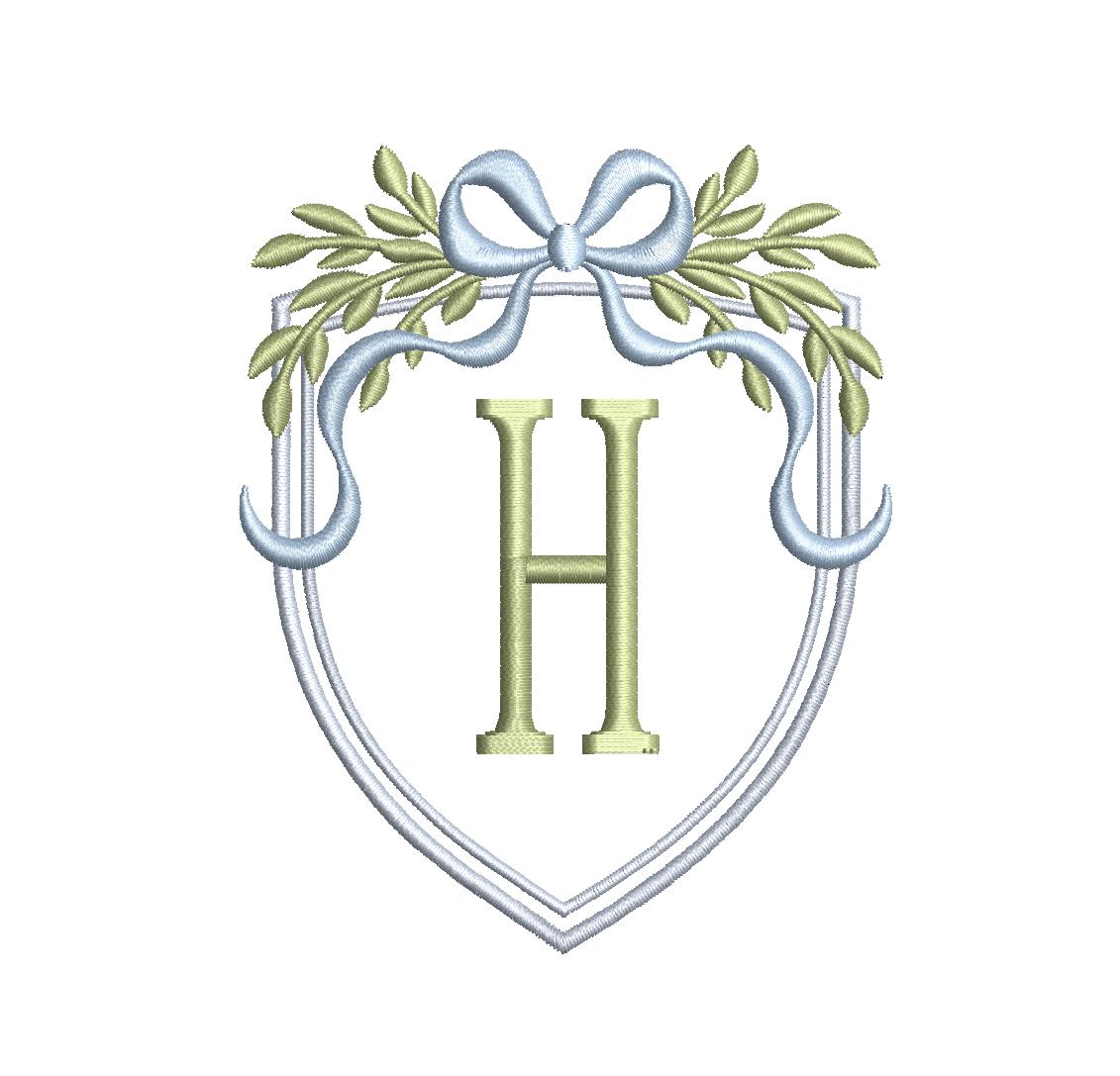 Greenery Monogram Frame PES DST JEF ++ Machine Embroidery Design, 9 Sizes, Instant Download