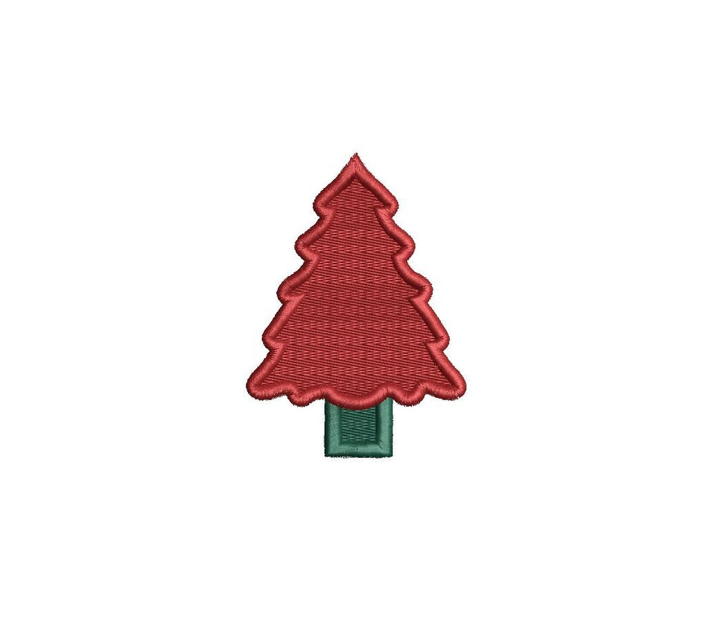 Basic Christmas Tree PES DST JEF ++ Machine Embroidery Design, 7 Sizes, Instant Download