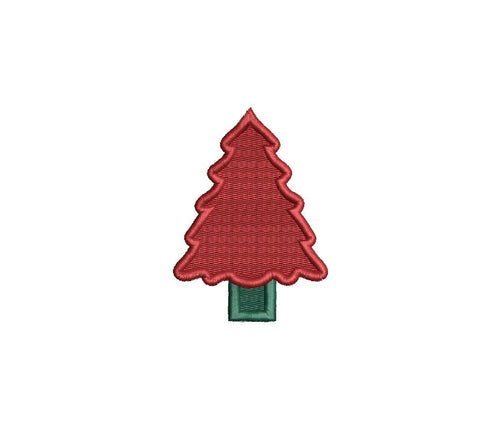 Basic Christmas Tree PES DST JEF ++ Machine Embroidery Design, 7 Sizes, Instant Download