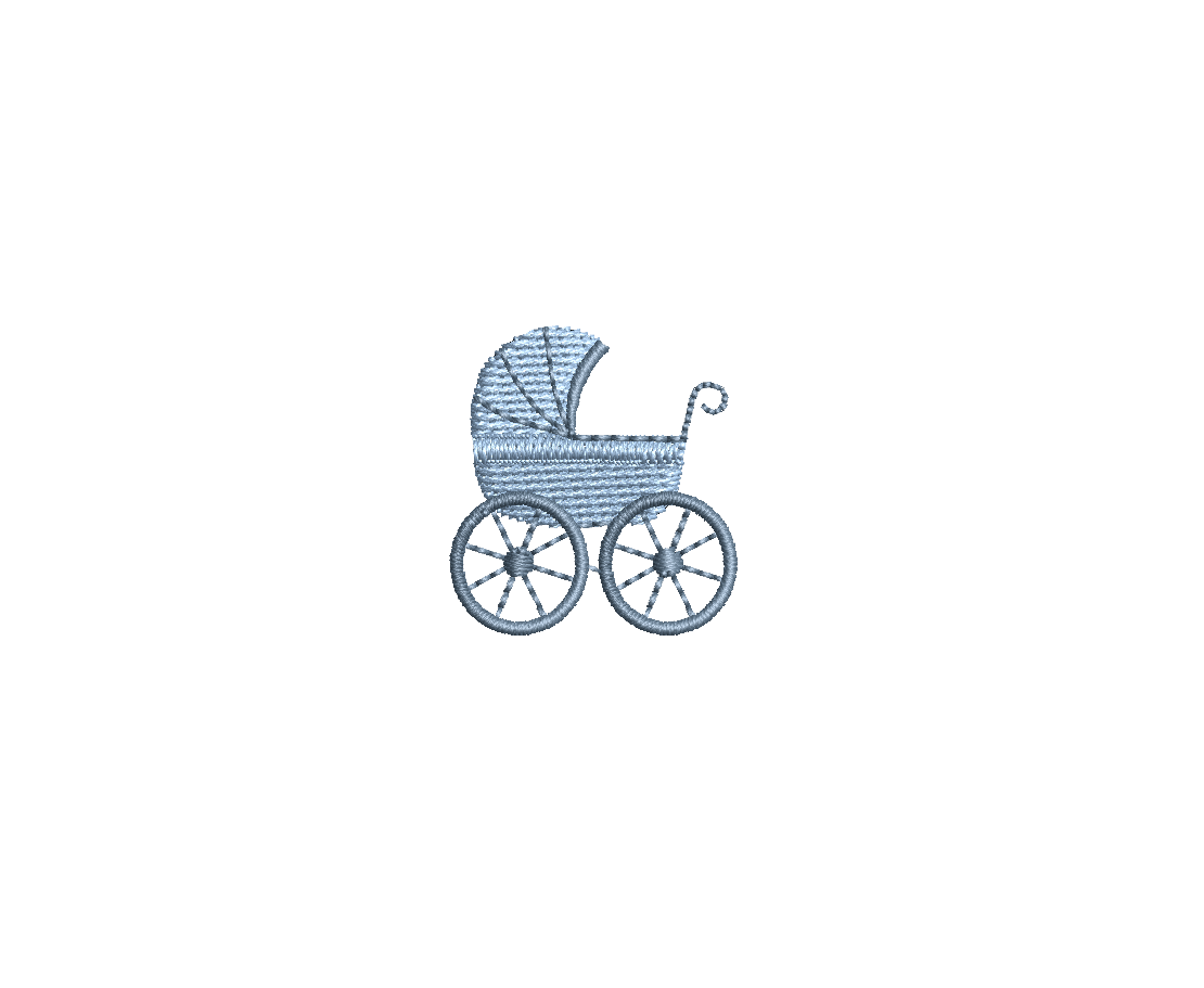 Mini Stoller Bassinet PES DST JEF ++ Machine Embroidery Design, 6 Sizes, Instant Download