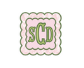 Double Satin Scalloped Applique Square PES DST JEF ++ Machine Embroidery Design, 5 Sizes, Instant Download, instructions Included