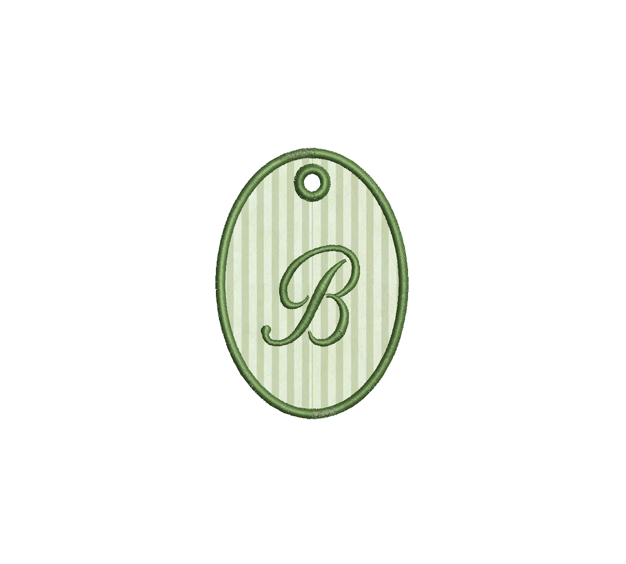 Oval Applique Bag Tag PES DST JEF ++ Machine Embroidery Design, 6 Sizes, in-the-hoop project, Instant Download
