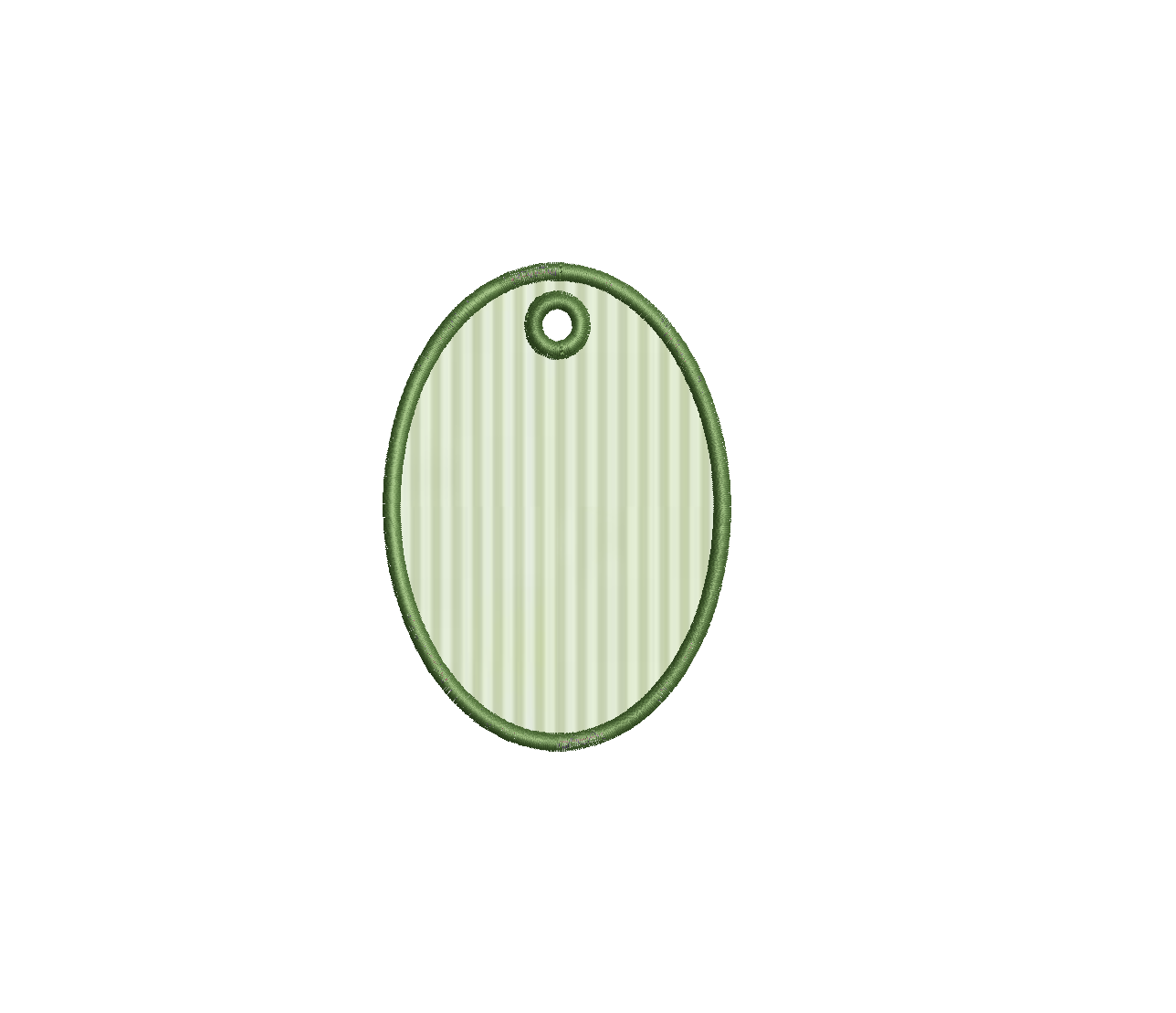 Oval Applique Bag Tag PES DST JEF ++ Machine Embroidery Design, 6 Sizes, in-the-hoop project, Instant Download