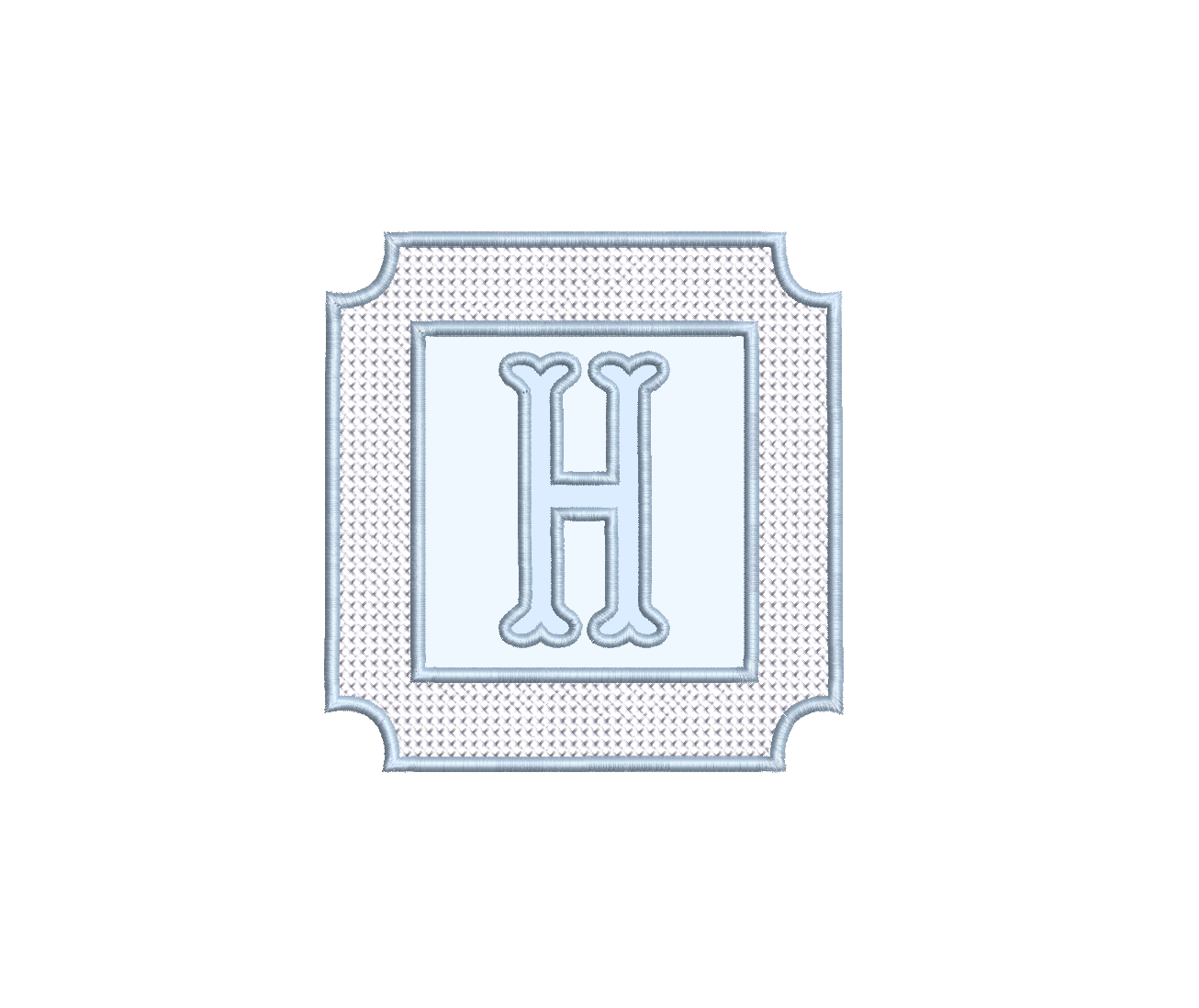 Criss Cross Square Milestone Card PES DST JEF ++ Machine Embroidery Design, 5 Sizes, In-the-Hoop Project, Instant Download