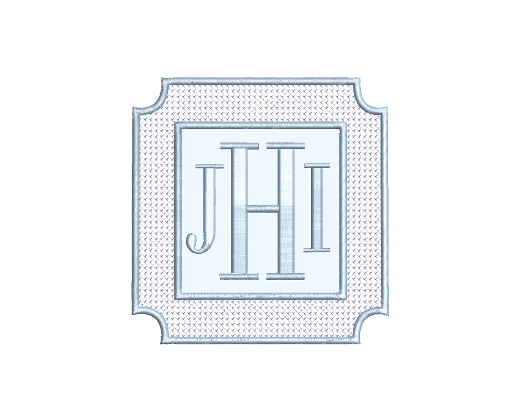 Criss Cross Square Milestone Card PES DST JEF ++ Machine Embroidery Design, 5 Sizes, In-the-Hoop Project, Instant Download