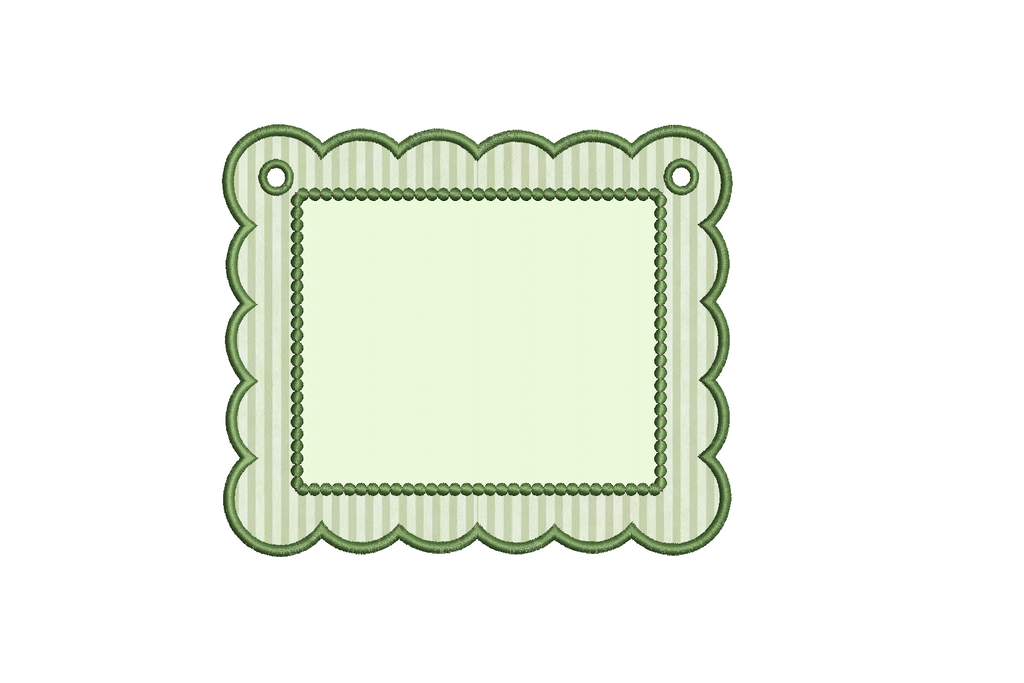 Satin Stitch Pearl Applique Baby Banner PES DST JEF ++ Machine Embroidery Design, 4 Sizes, Instant Download