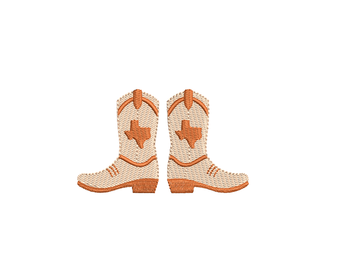 Texas Cowboy Boots Football (Pair & Individual, 3 designs total) PES DST JEF ++ Machine Embroidery Design, Instant Download