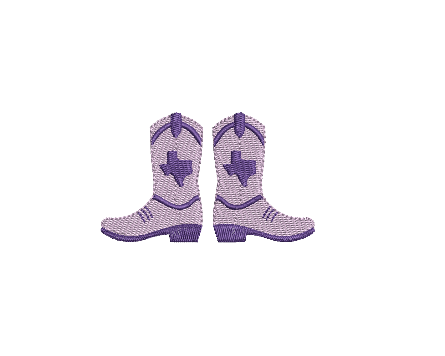 Texas Cowboy Boots Football (Pair & Individual, 3 designs total) PES DST JEF ++ Machine Embroidery Design, Instant Download