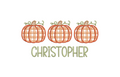 Gingham Pumpkin Trio PES DST JEF ++ Machine Embroidery Design, 6 Sizes, Instant Download