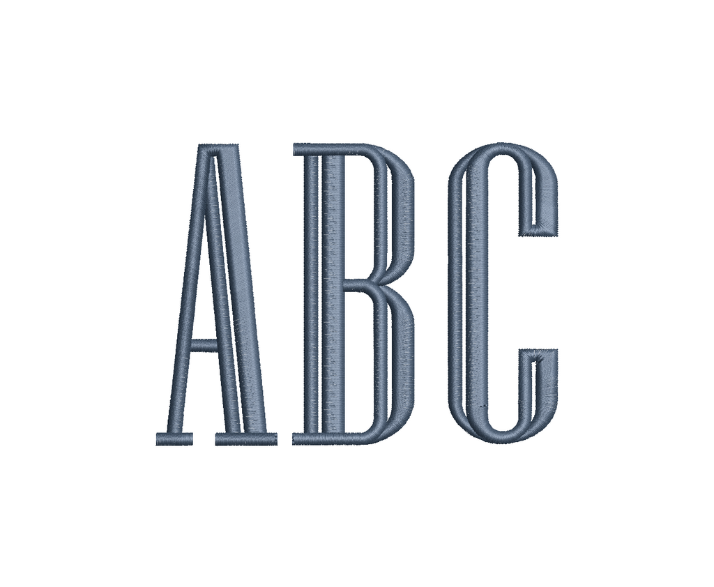 Tall Double Lined Font PES ++ Machine Embroidery Design, 4 Sizes, Instant Download BX not available. BX Coming soon