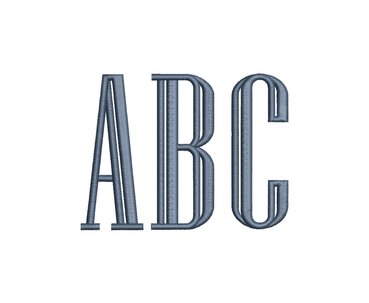 Tall Double Lined Font PES ++ Machine Embroidery Design, 4 Sizes, Instant Download BX not available. BX Coming soon