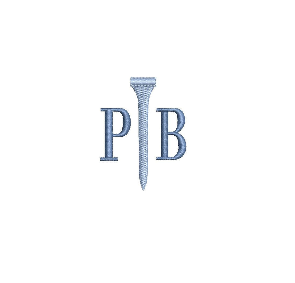 Golf Tee Monogram Frame PES DST JEF ++ Machine Embroidery Design, 8 Sizes, Instant Download