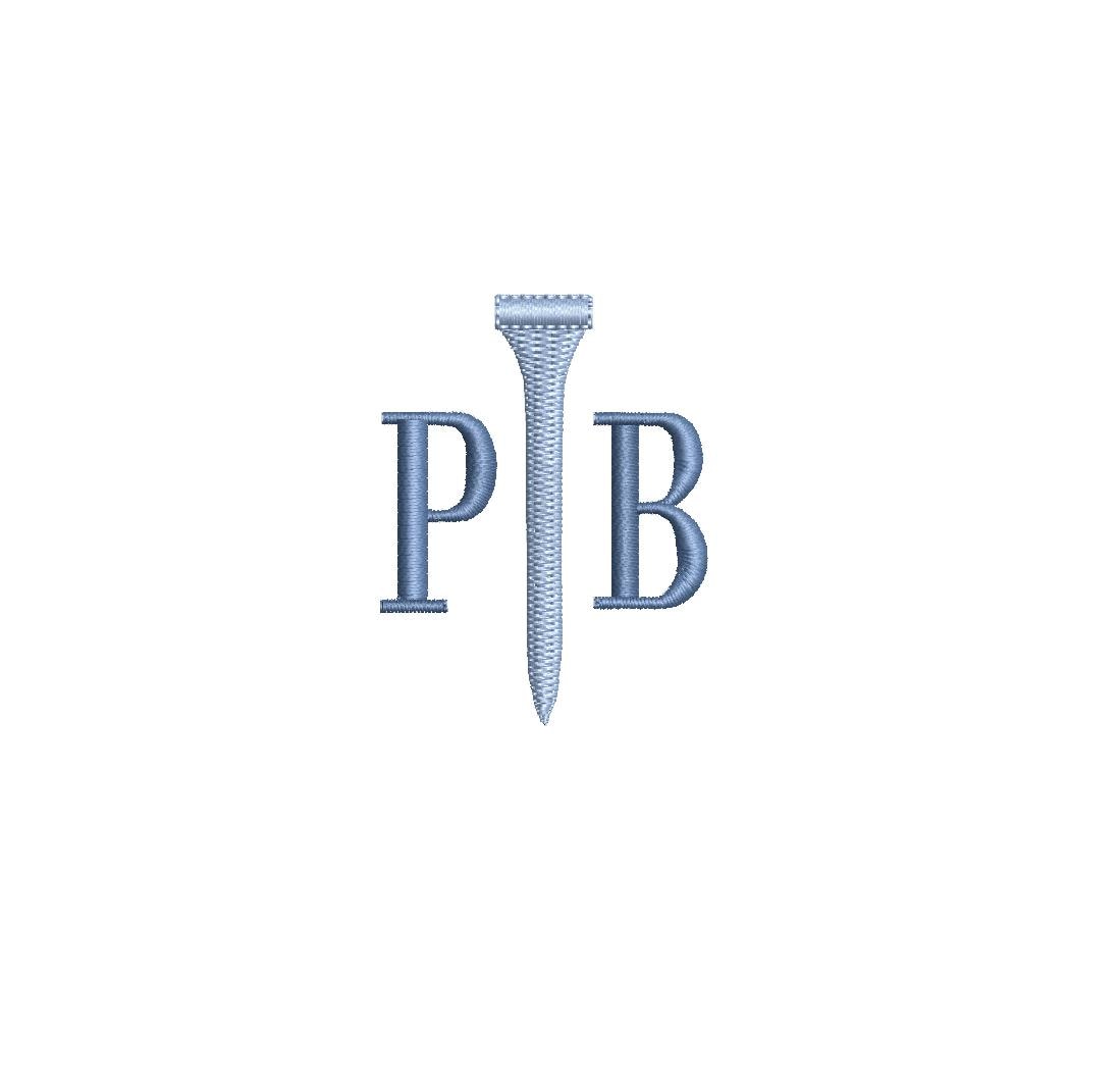 Golf Tee Monogram Frame PES DST JEF ++ Machine Embroidery Design, 8 Sizes, Instant Download