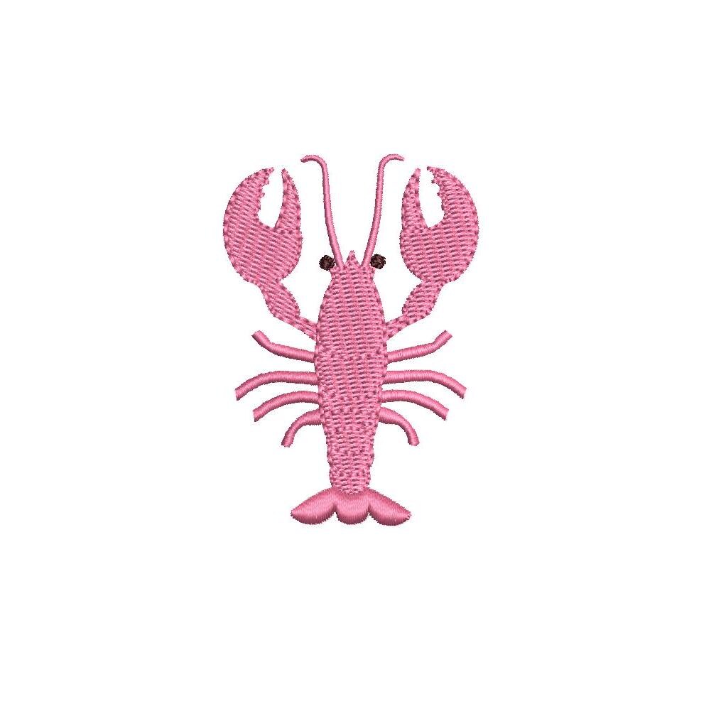 Lobster PES DST JEF ++ Machine Embroidery Design, 7 Sizes, Instant Download